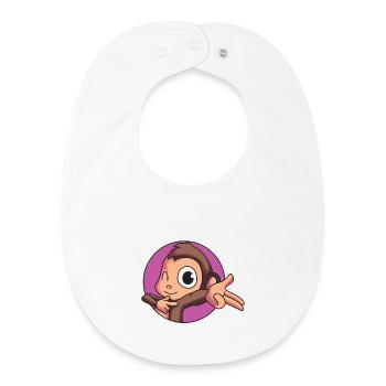 Freches Äffchen - Baby Organic Lätzchen - Weiß - Vorne