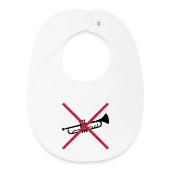 Trumpet Forbidden Shield - Baby Organic Bib - white - Front