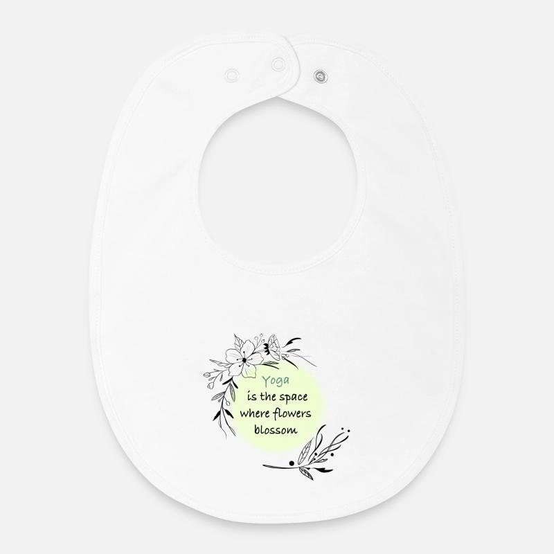 Yoga - Bavoir bébé bio - blanc