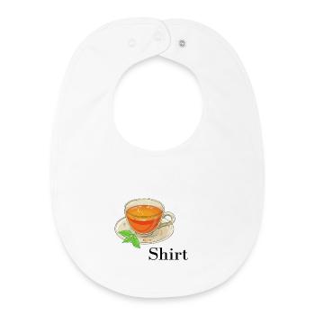 Tea shirt - Baby Organic Bib - white - Front