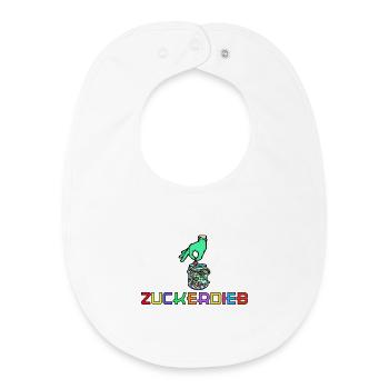 Bonbon Statement Süßigkeiten Nachspeise Süß - Baby Organic Lätzchen - Weiß - Vorne