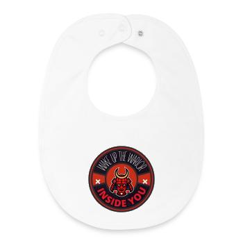Awaken the Inner Warrior - Baby Organic Bib - white - Front