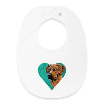 Rhodesian Ridgeback - Bavoir bébé bio - blanc - Devant