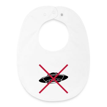 No UFOs Forbidden Shield - Baby Organic Bib - white - Front