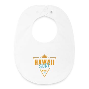 Hawaii Surf Maui Retro Triangle - Baby Organic Bib - white - Front