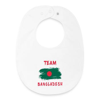 Team Bangladesh flags design - Baby Organic Bib - white - Front