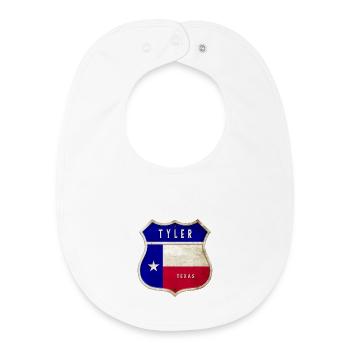 Drapeaux à écusson Tyler Texas - Bavoir bébé bio - blanc - Devant