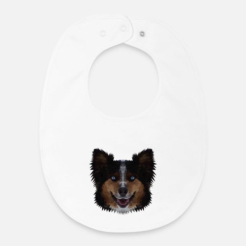 Polygon Hund - Baby Organic Lätzchen - Weiß