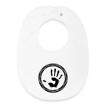 Imprimer la main - Bavoir bébé bio - blanc - Devant