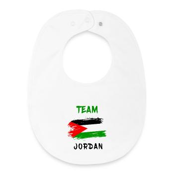 Jordanien Team Flaggen Design - Baby Organic Lätzchen - Weiß - Vorne