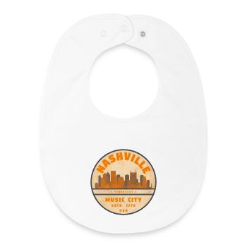 Nashville USA - Baby Organic Bib - white - Front