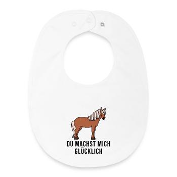 Horse Fan Horses Icelandic Horses Riding Statement - Baby Organic Bib - white - Front