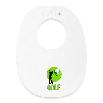 Golf - Bavoir bébé bio - blanc - Devant