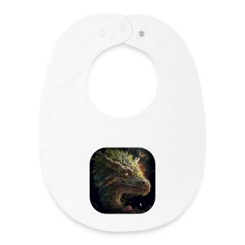 Mystique ancien dragon de la forêt - Bavoir bébé bio - blanc - Devant