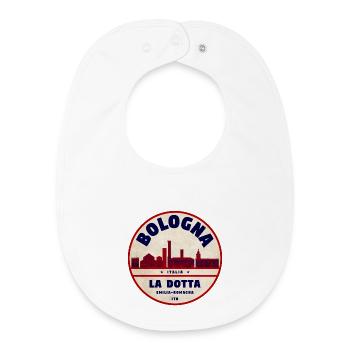 Bologna La Dotta Skyline Badge - Baby Organic Lätzchen - Weiß - Vorne