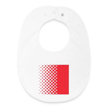 Halftone Gradient Rotes Panel - Baby Organic Lätzchen - Weiß - Vorne
