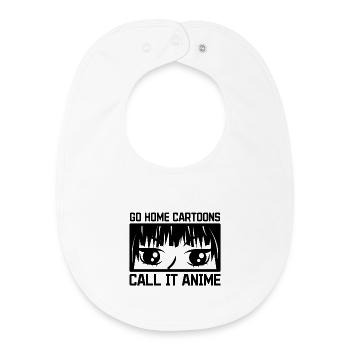 Manga Cartoon Anime Déclaration Culture Pop Culture - Bavoir bébé bio - blanc - Devant