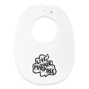 live your purpose - Baby Organic Lätzchen - Weiß - Vorne