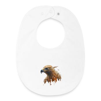 Aigle d’Amérique - Bavoir bébé bio - blanc - Devant