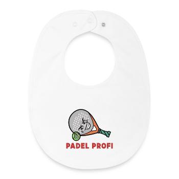 Padel Game Racket Ball Statement Leisure Padel - Baby Organic Bib - white - Front