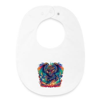 Aztec Bird - Baby Organic Bib - white - Front