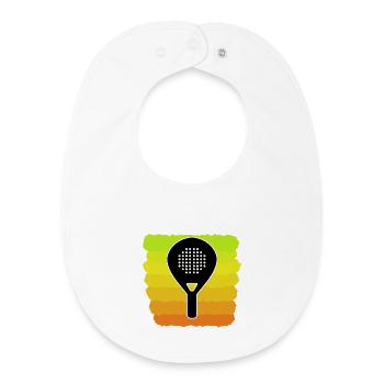 Padel Game Tennis Rackets Padel Sports Fans - Baby Organic Bib - white - Front