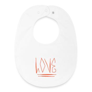 Love Liebe Amour - Baby Organic Bib - white - Front