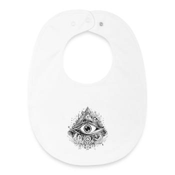 Mystic Eye - Baby Organic Bib - white - Front