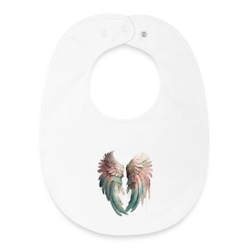 Angel s wings - Baby Organic Bib - white - Front