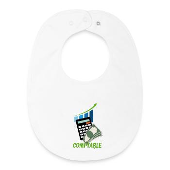 Accountant - Baby Organic Bib - white - Front