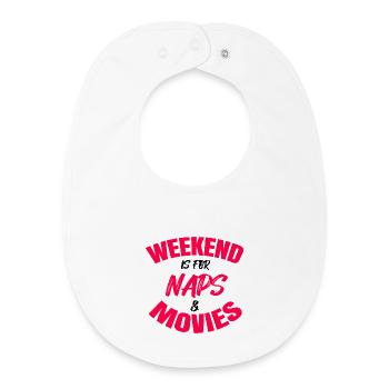 Movie Night Streaming Cineast Movies Statement - Baby Organic Lätzchen - Weiß - Vorne