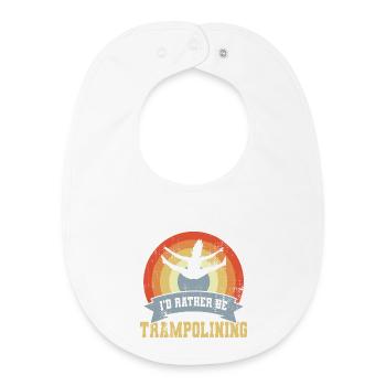 Trampolin Spruch - Baby Organic Lätzchen - Weiß - Vorne