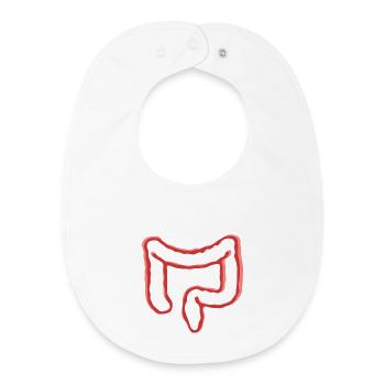 ORGANE INTESTINAL - Bavoir bébé bio - blanc - Devant
