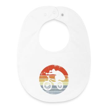 Rider de BMX vintage - Bavoir bébé bio - blanc - Devant