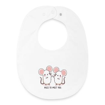 Mice to meet you Maus - Baby Organic Lätzchen - Weiß - Vorne