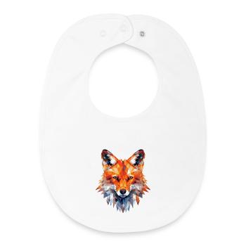 Fuchs Polygon Füchse Wald Polarfuchs Tier - Baby Organic Lätzchen - Weiß - Vorne