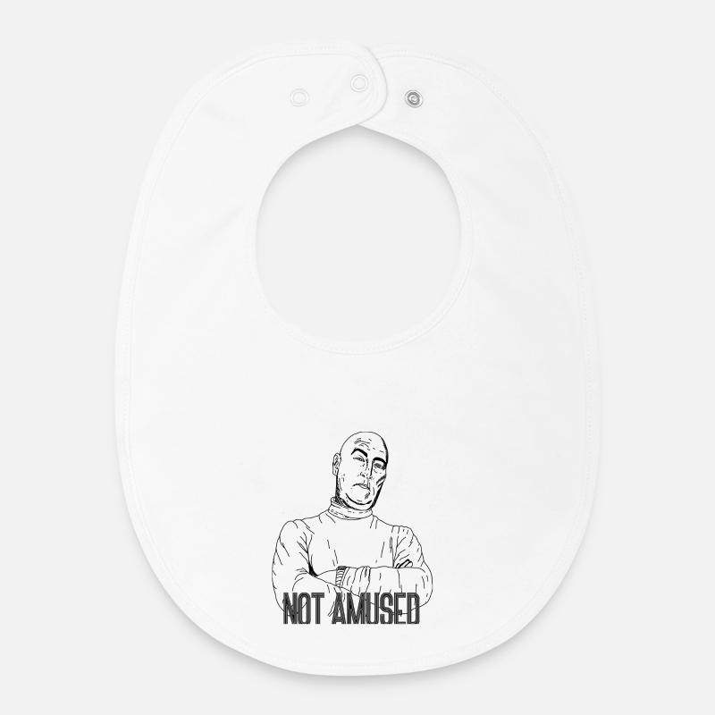 Pas amusé – Déclaration sarcastique - Bavoir bébé bio - blanc