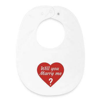 Will you marry me? - Baby Organic Bib - white - Front