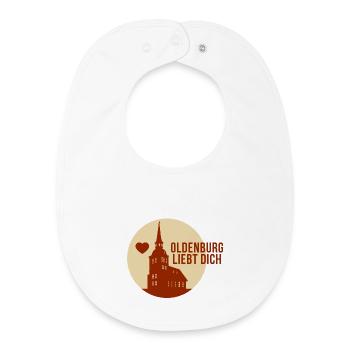 Oldenburg liebt dich - Baby Organic Lätzchen - Weiß - Vorne