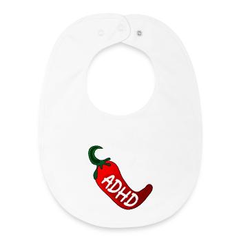 NEUORDIVERSITY ADHD PEPERONI - Baby Organic Bib - white - Front