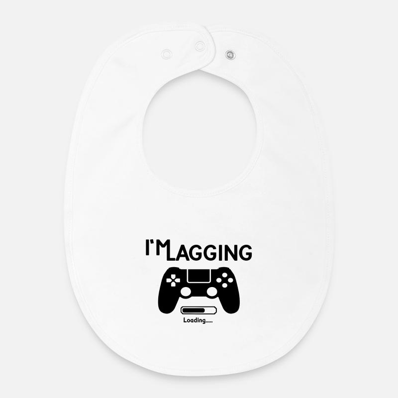 Manette de jeu Minimalist Line Art - Bavoir bébé bio - blanc