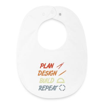 Architects schedule - Baby Organic Bib - white - Front