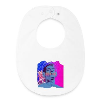 Music Pop Art - Baby Organic Bib - white - Front