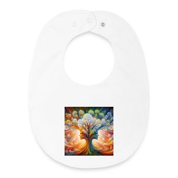 Arbre de Vie - Bavoir bébé bio - blanc - Devant
