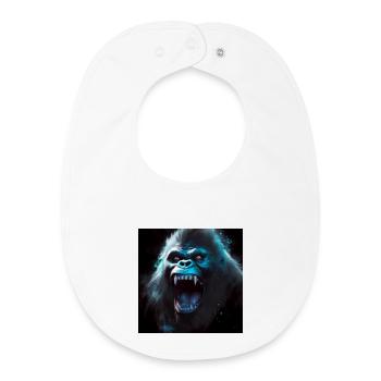 Gorilla 06 - Baby Organic Bib - white - Front