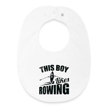 Rowing Child - Baby Organic Bib - white - Front