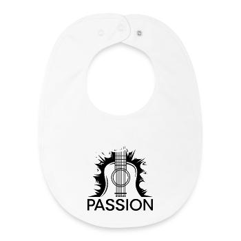 passion guitar music passion guitarist icon - Baby Organic Bib - white - Front