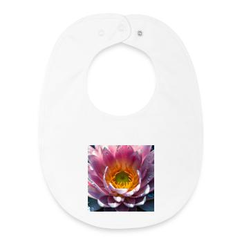 Water lily - Baby Organic Bib - white - Front
