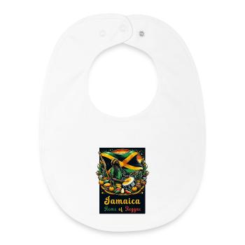 Jamaica home of reggae - Baby Organic Bib - white - Front