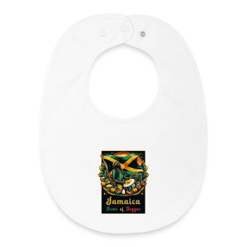 Jamaica home of reggae - Baby Organic Bib - white - Front